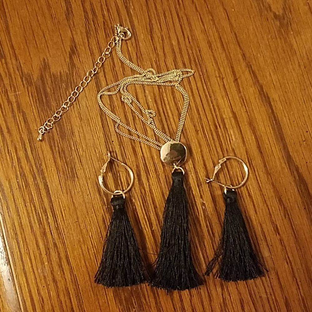 Tassel Necklace & Earrings